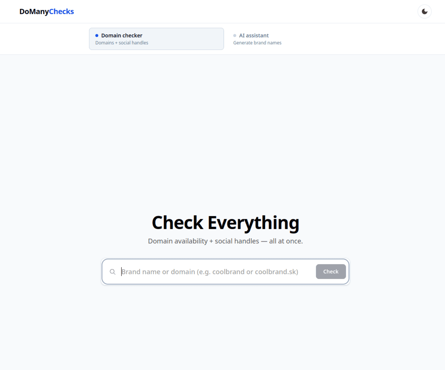 DomanyChecks – screenshot projektu