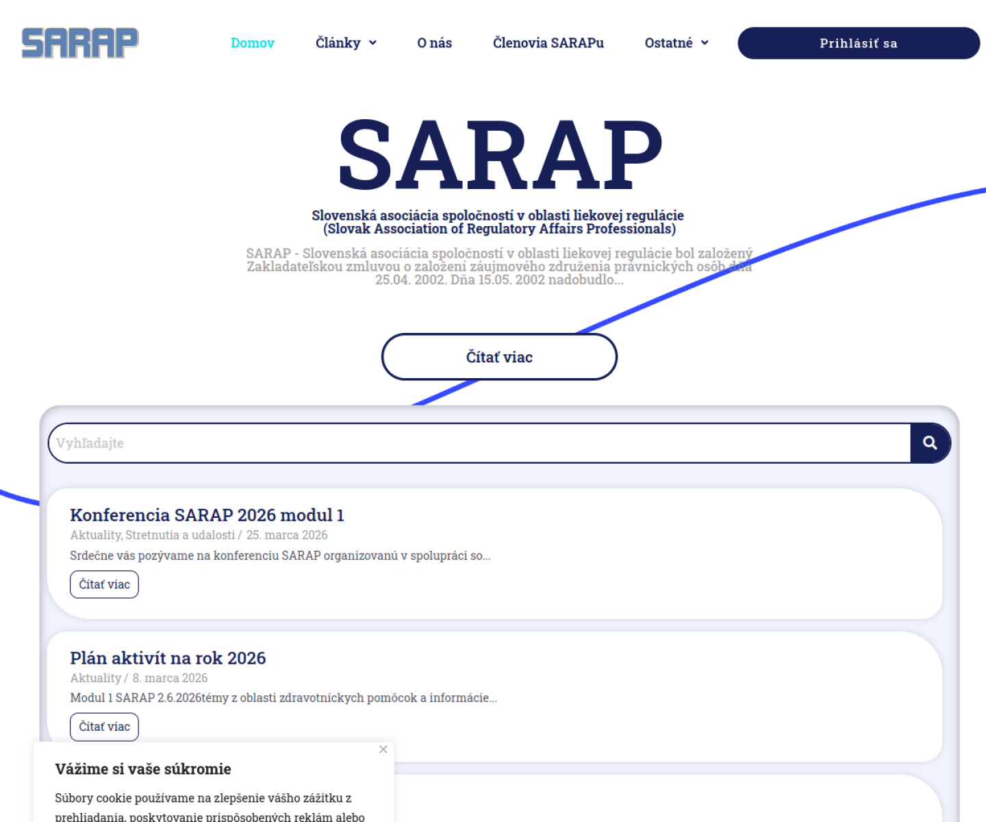 Sarap – screenshot projektu